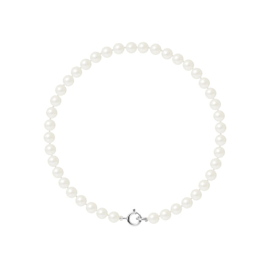 PERLINEA - Bracelet Perles de Culture Ronde 4-5 mm Blanc