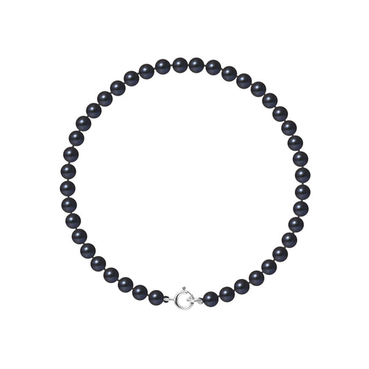 PERLINEA - Bracelet Perles de Culture Ronde 4-5 mm Black Tahiti