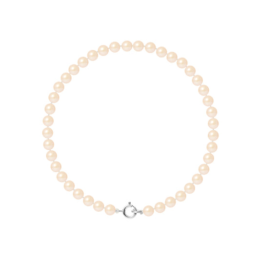 PERLINEA - Bracelet -  Perles de Culture d'Eau Douce Rose 4-5 mm