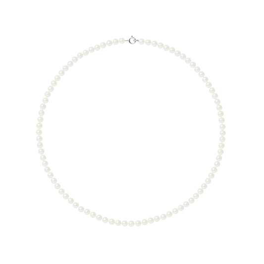 PERLINEA - Collier Perles de Culture Ronde 4-5 mm Blanc Naturel