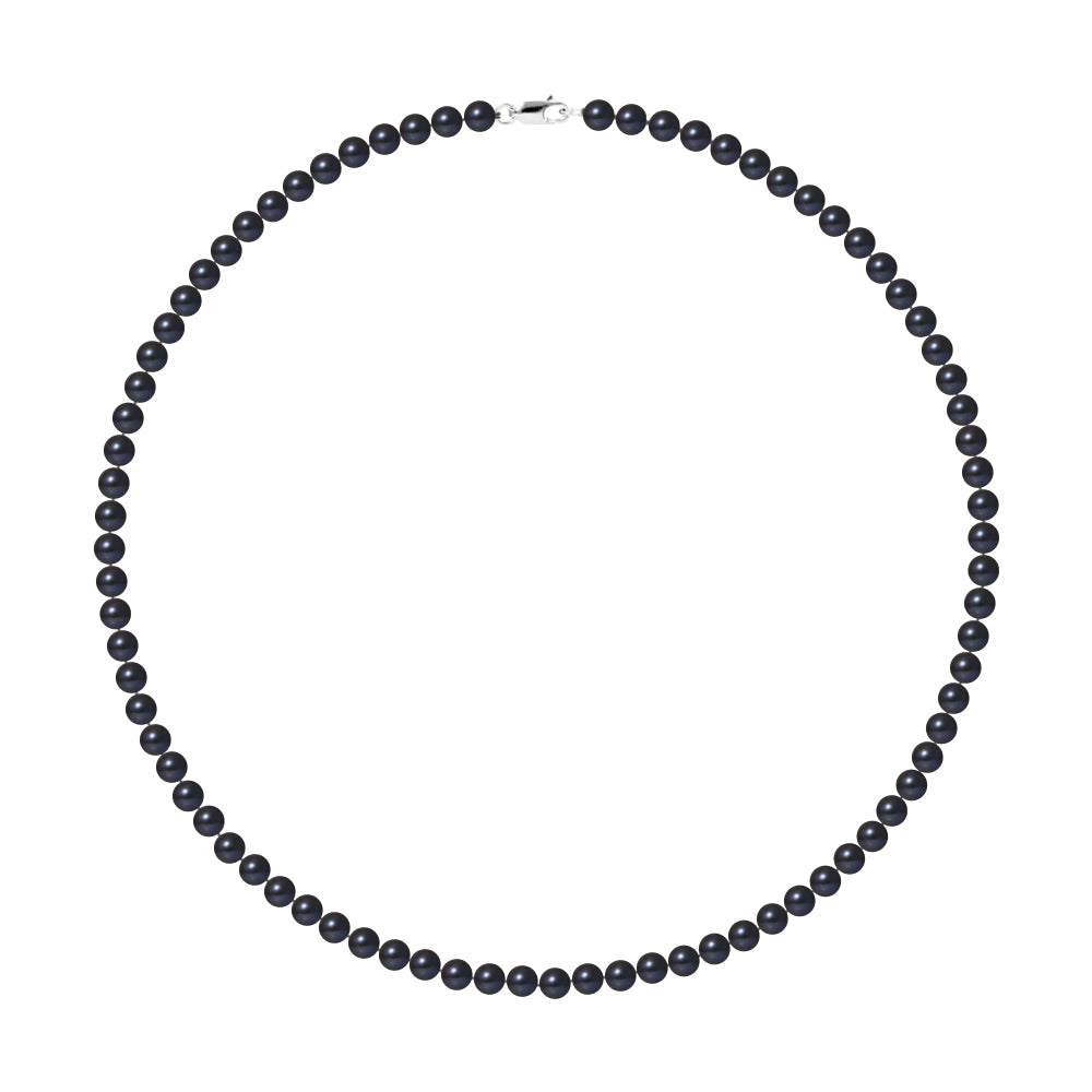 PERLINEA - Collier Perles de Culture Ronde 5-6 mm Black Tahiti