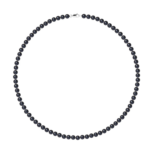 PERLINEA - Collier Perles de Culture Ronde 5-6 mm Black Tahiti