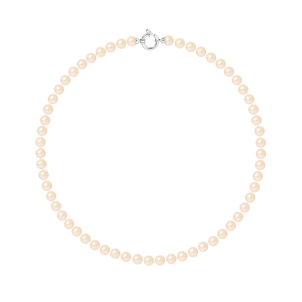 PERLINEA - Collier Perles de Culture Ronde 6-7 mm Rose