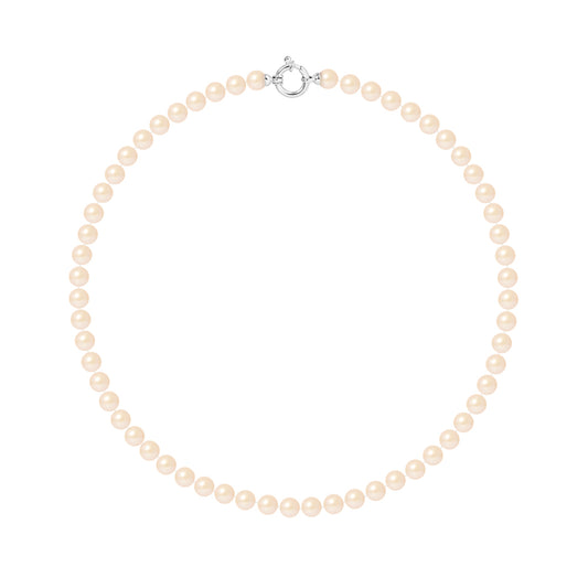 PERLINEA - Collier Perles de Culture Ronde 6-7 mm Rose