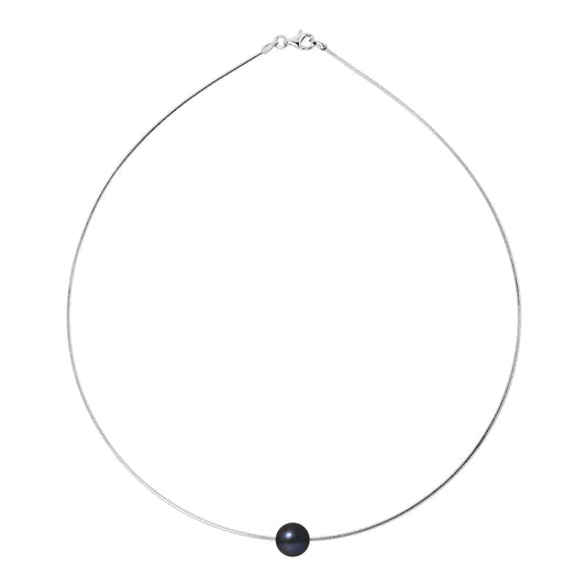 PERLINEA - Collier Perle de Culture - Diamètre 9-10 mm Black Tahiti