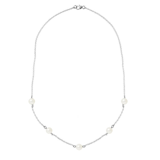 PERLINEA - Collier Perles de Culture Ronde 6-7 mm Blanc Naturel