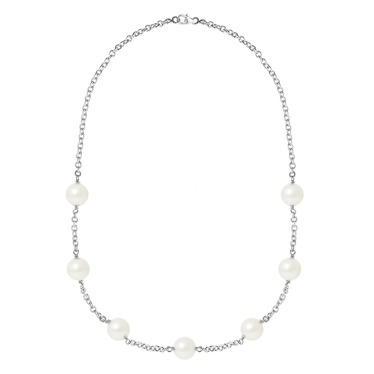 PERLINEA - Collier Perles de Culture - Diamètre 9-10 mm Blanc Naturel