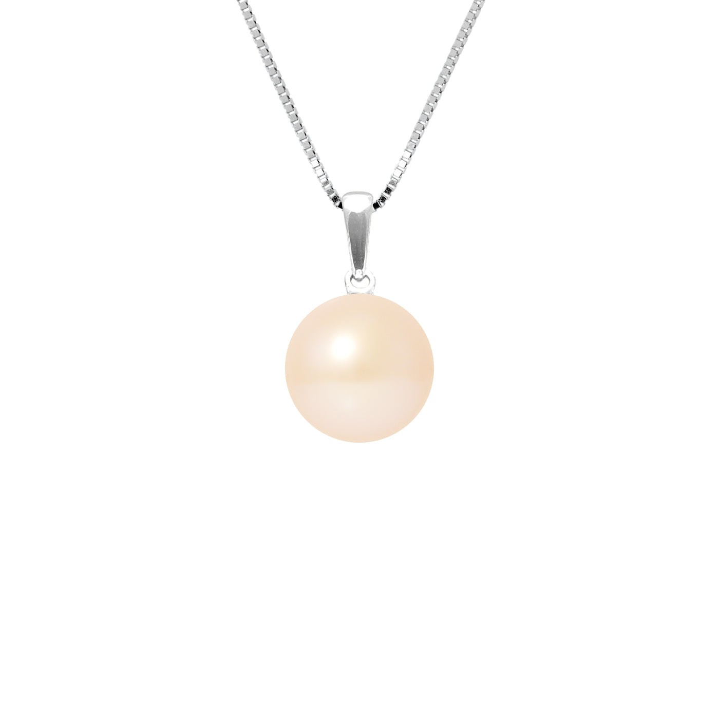 PERLINEA - Collier - Perle de Culture d'Eau Douce - Diamètre 9-10 mm Rose - Argent 925 Millièmes